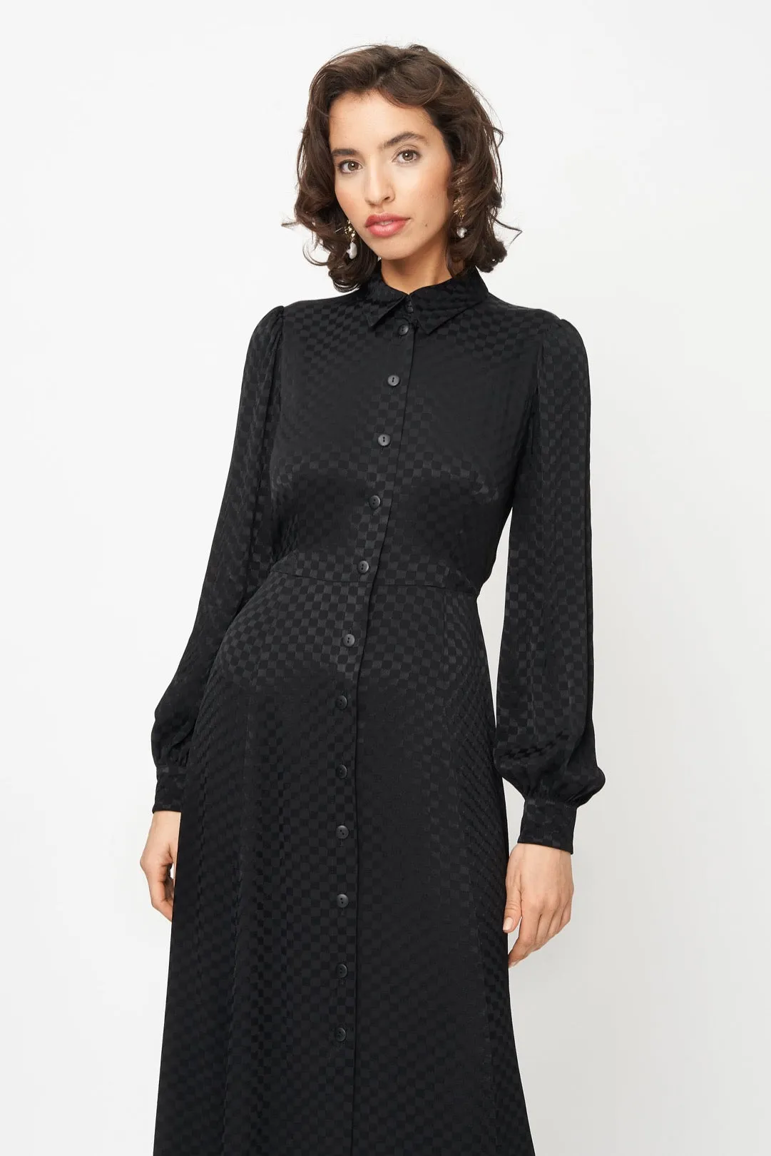 Maeve Dress Black Checkerboard