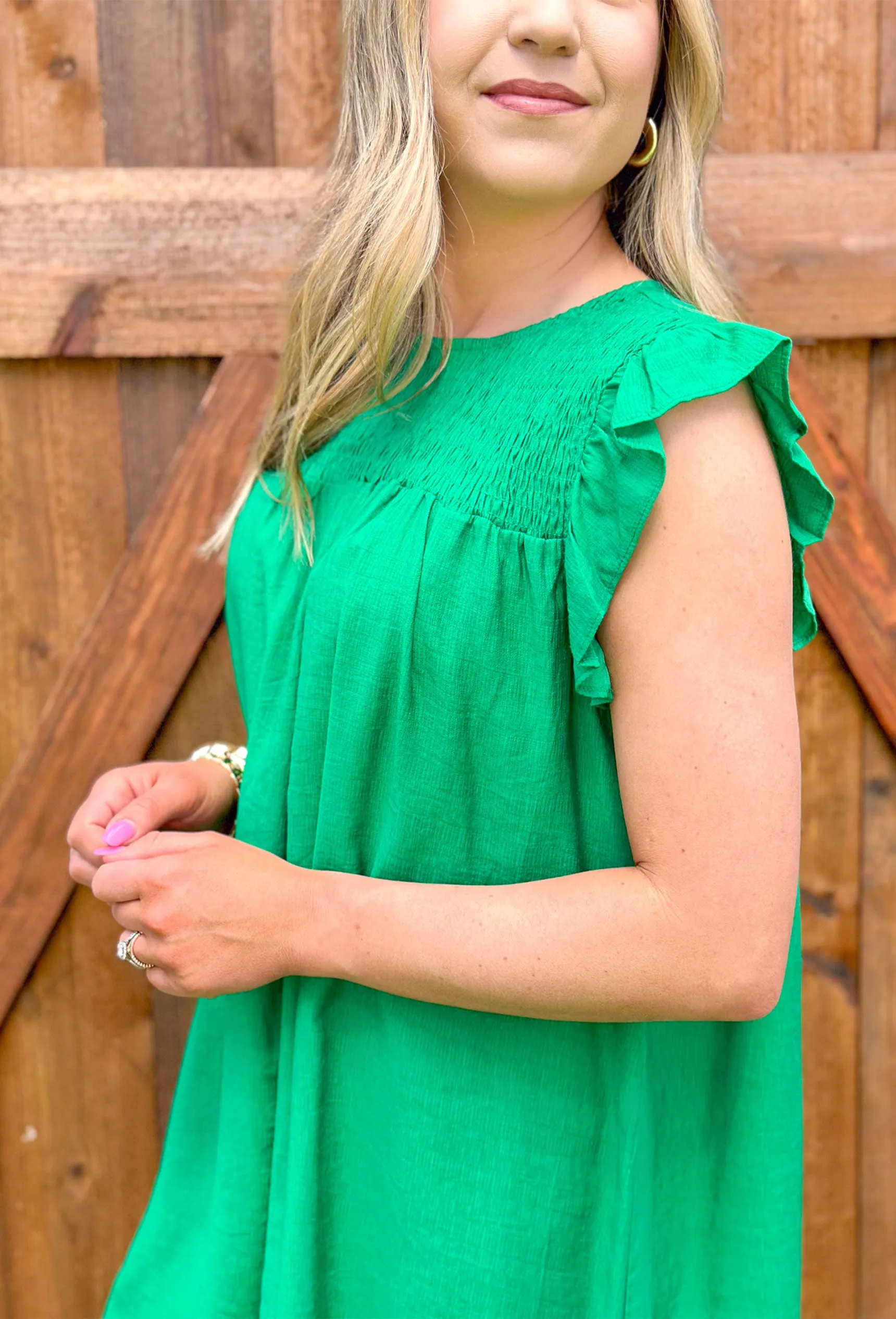 Make A Wish Dress in Kelly Green