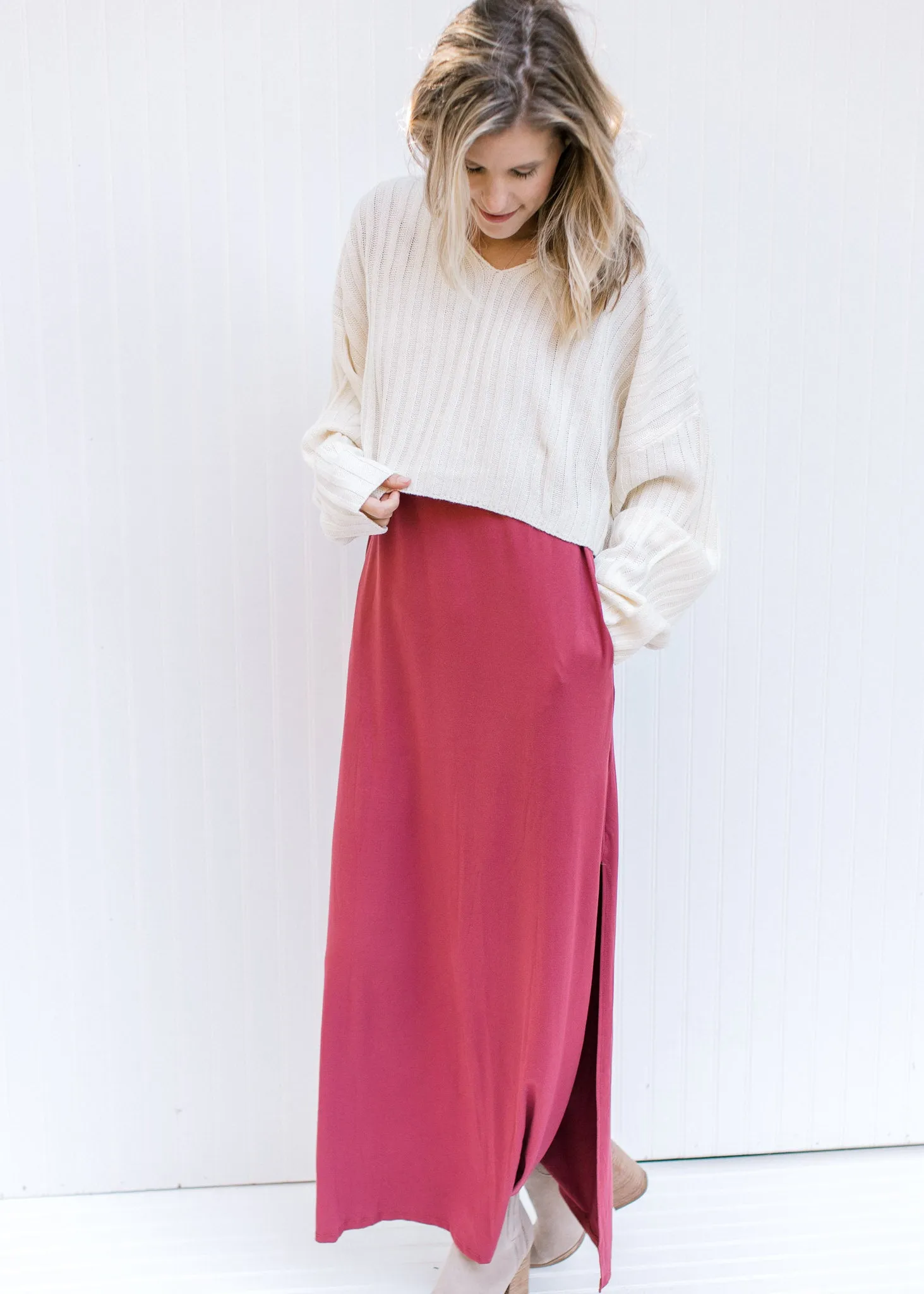 Marsala T-shirt Maxi