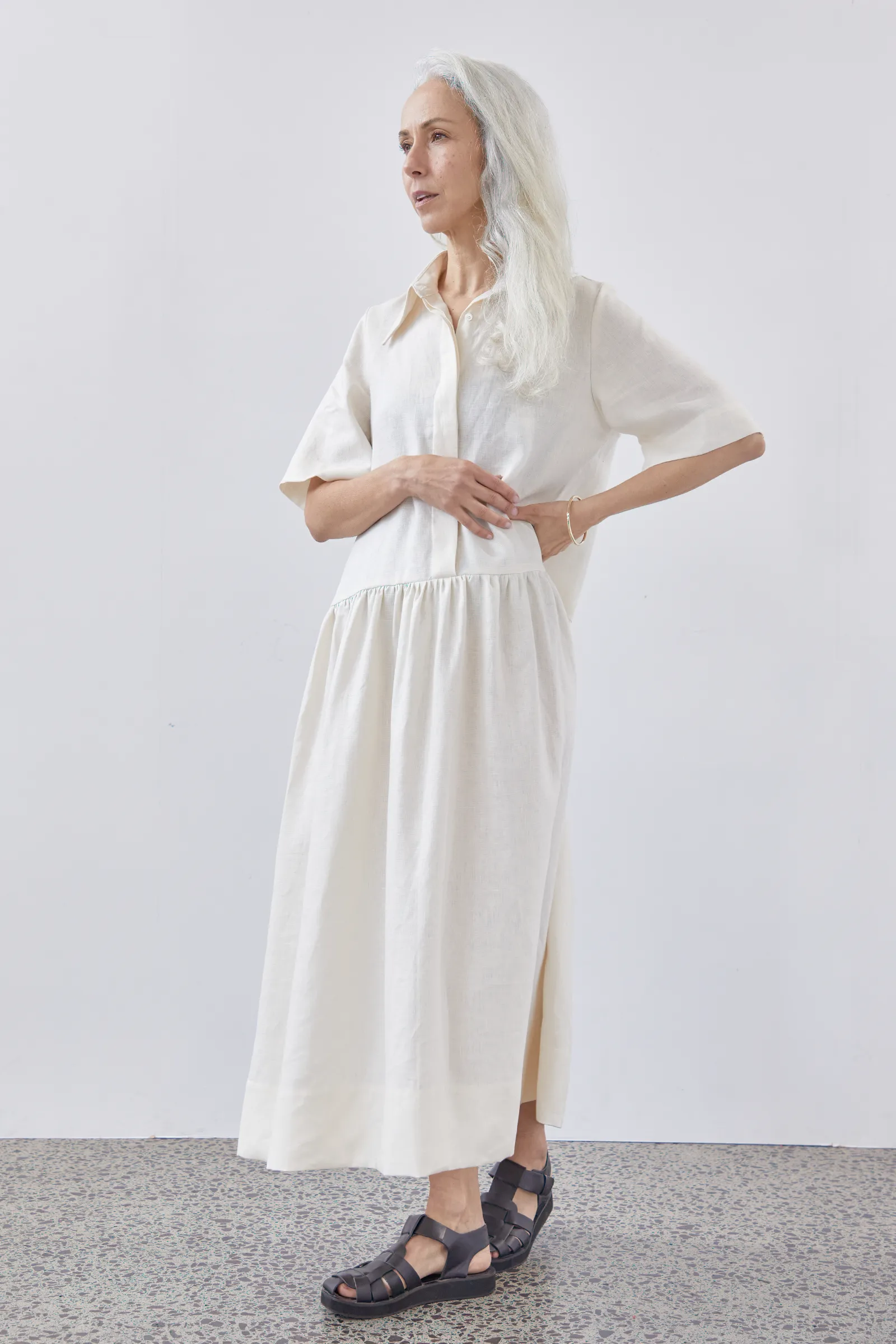 Mes Deux Midi Dress in Ivory