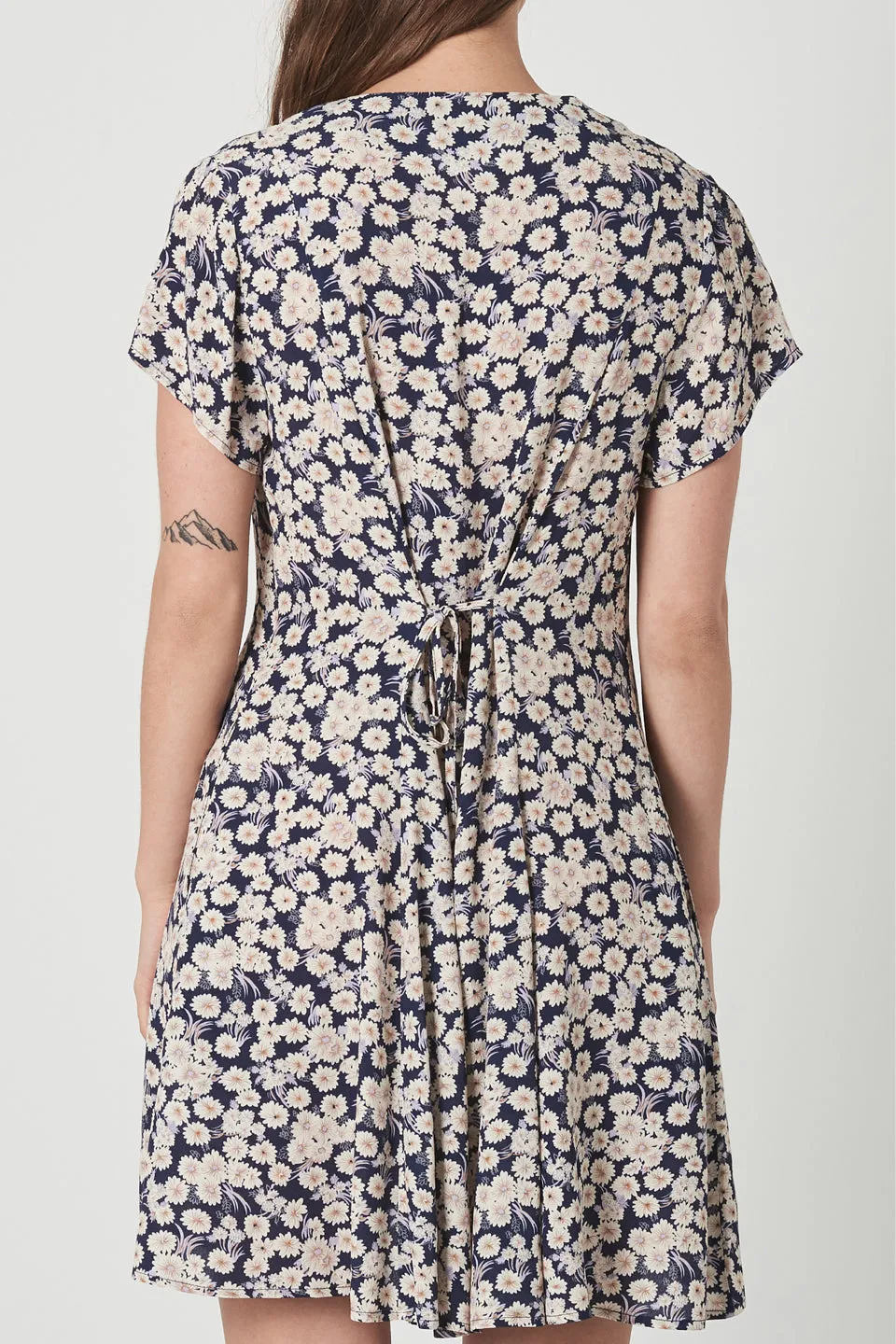 Milla SS Button Up Day Daisy Ink Dress