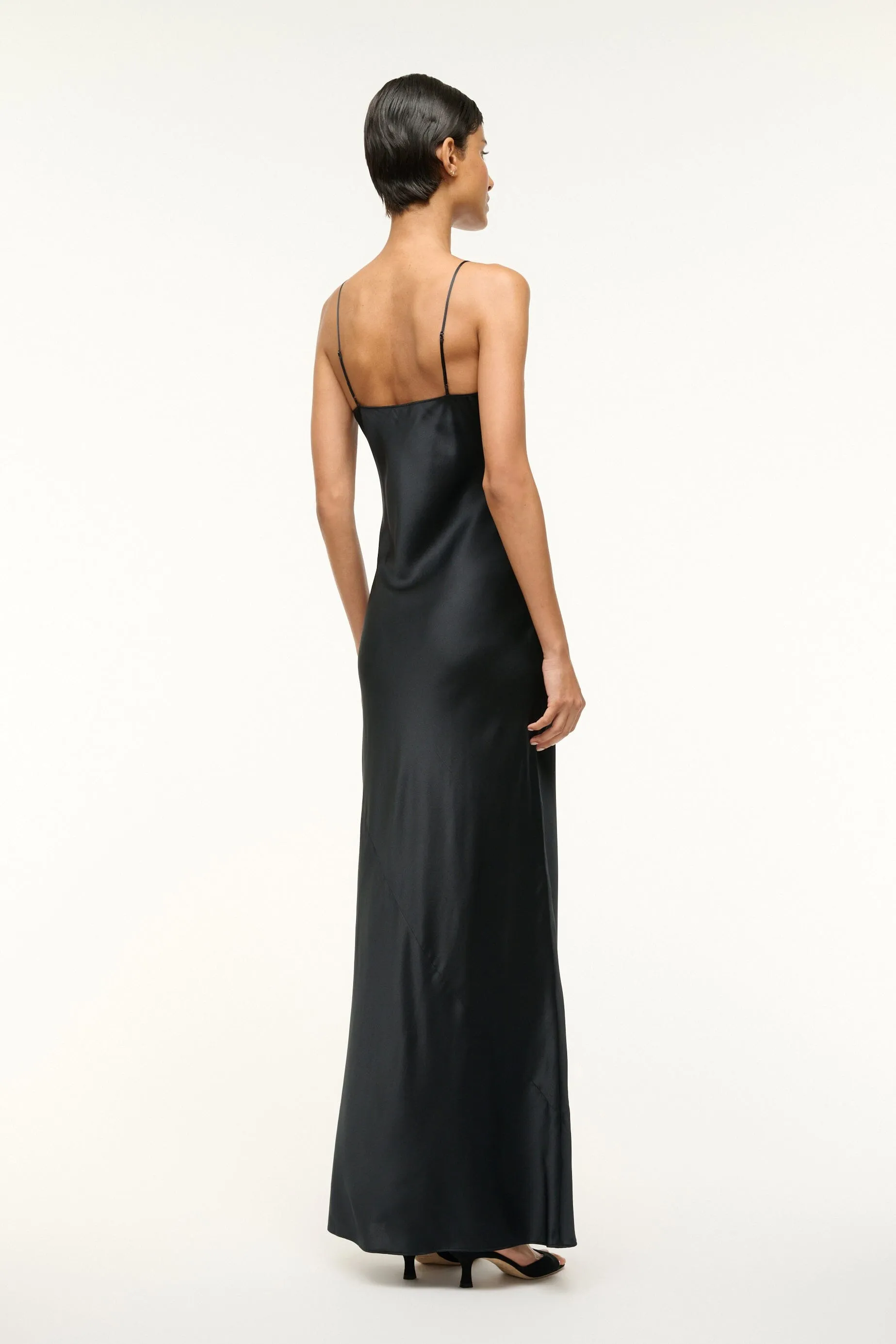 MILNER SILK SLIP DRESS | BLACK