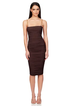 Nookie Allegra Midi Dress - Chocolate