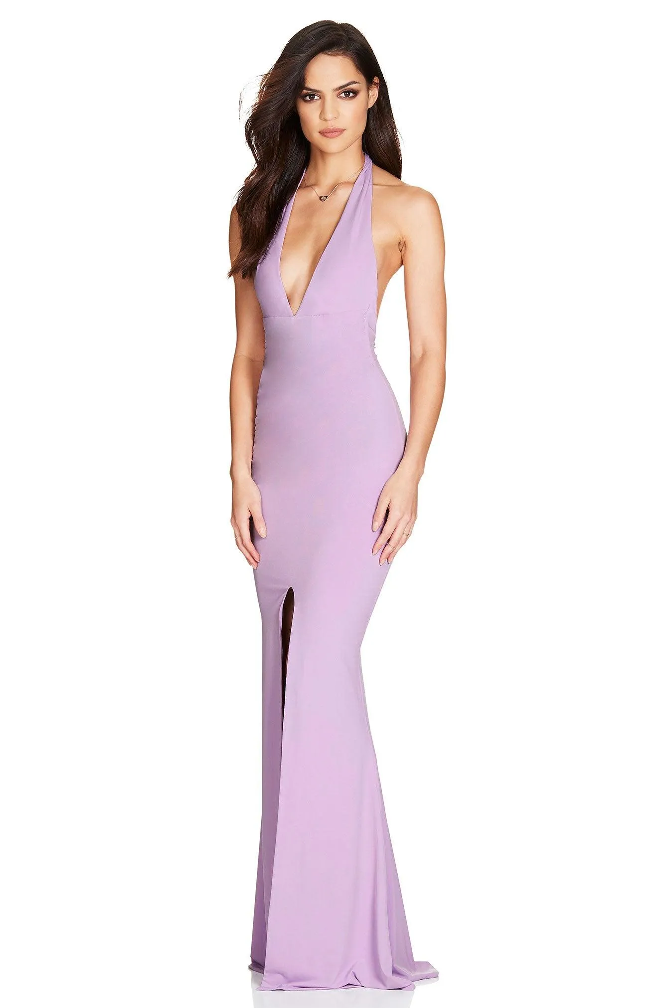 Nookie Illegal Halter Gown - Lilac