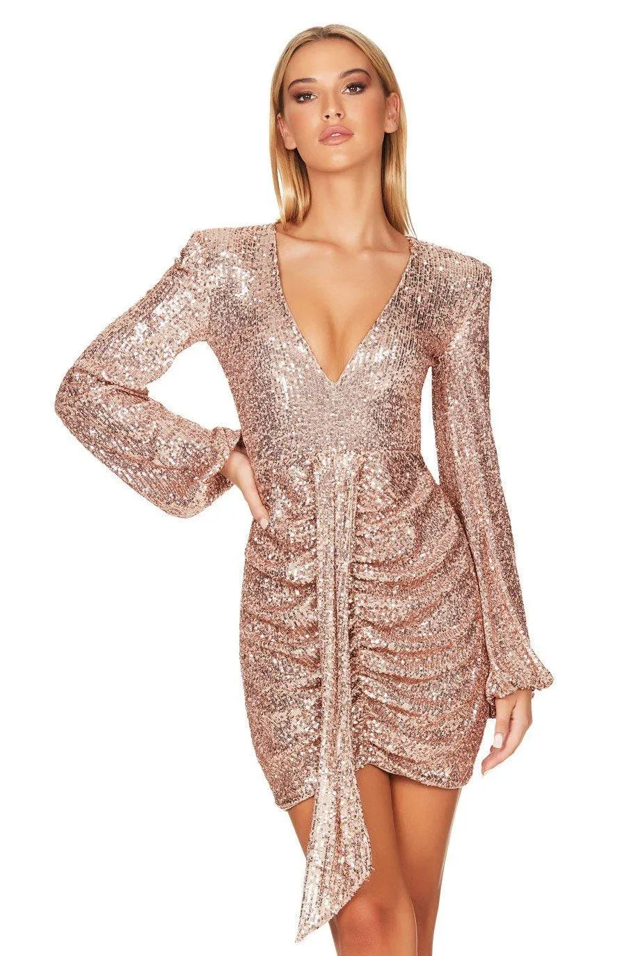 Nookie Sierra Sequin Mini Dress - Gold