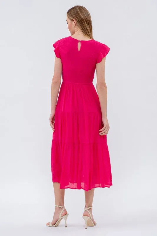 Nora Dress in Fuchsia