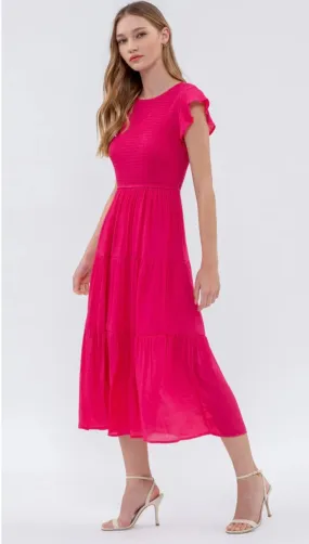 Nora Dress in Fuchsia