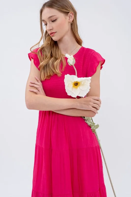 Nora Dress in Fuchsia