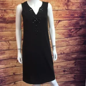 NWTGerardDarel Black Beaded Neck Dress