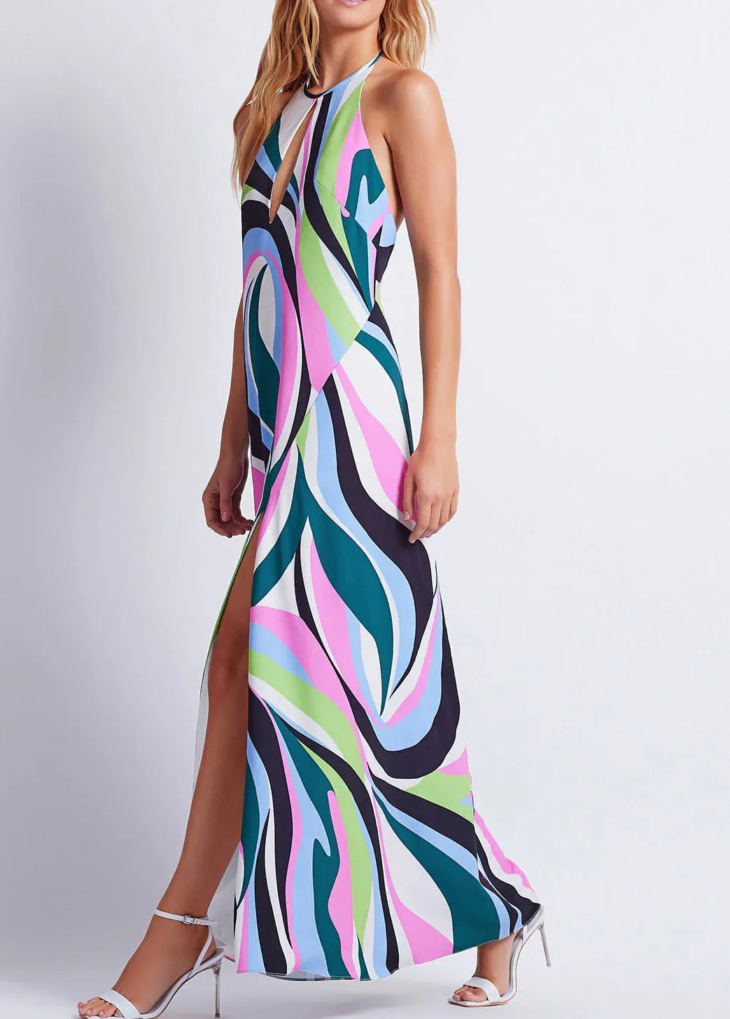 Patbo - Delos Keyhole Maxi Dress - Black Multi