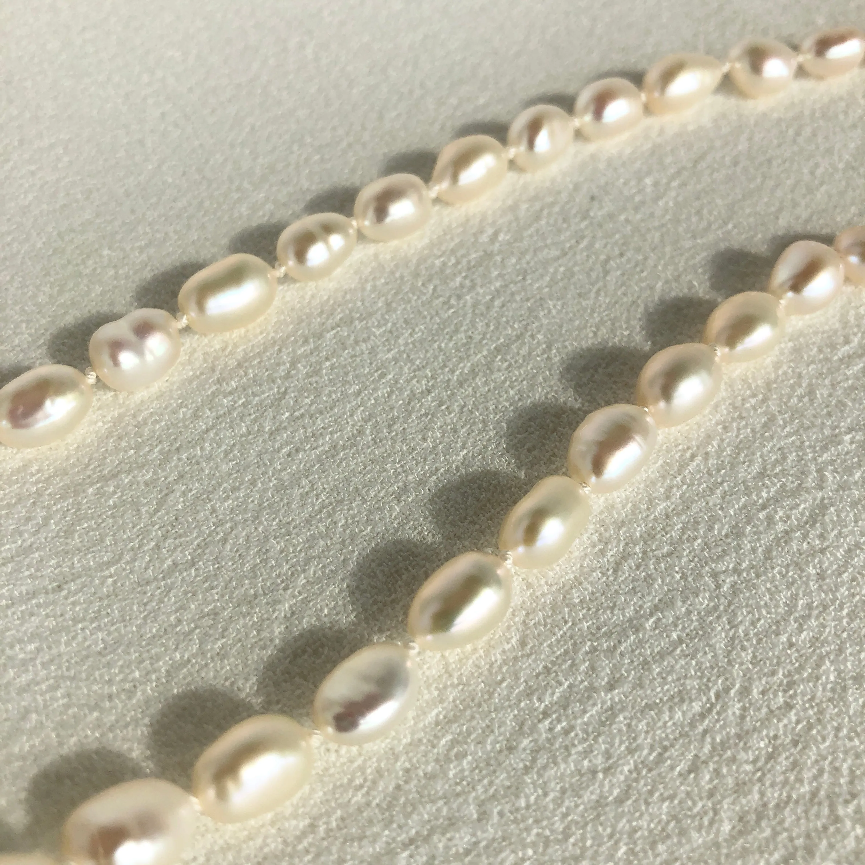 Pearl Necklace with Spring Ring Clasp