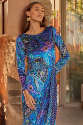 Piper Velvet Dress - Mystic Lagoon