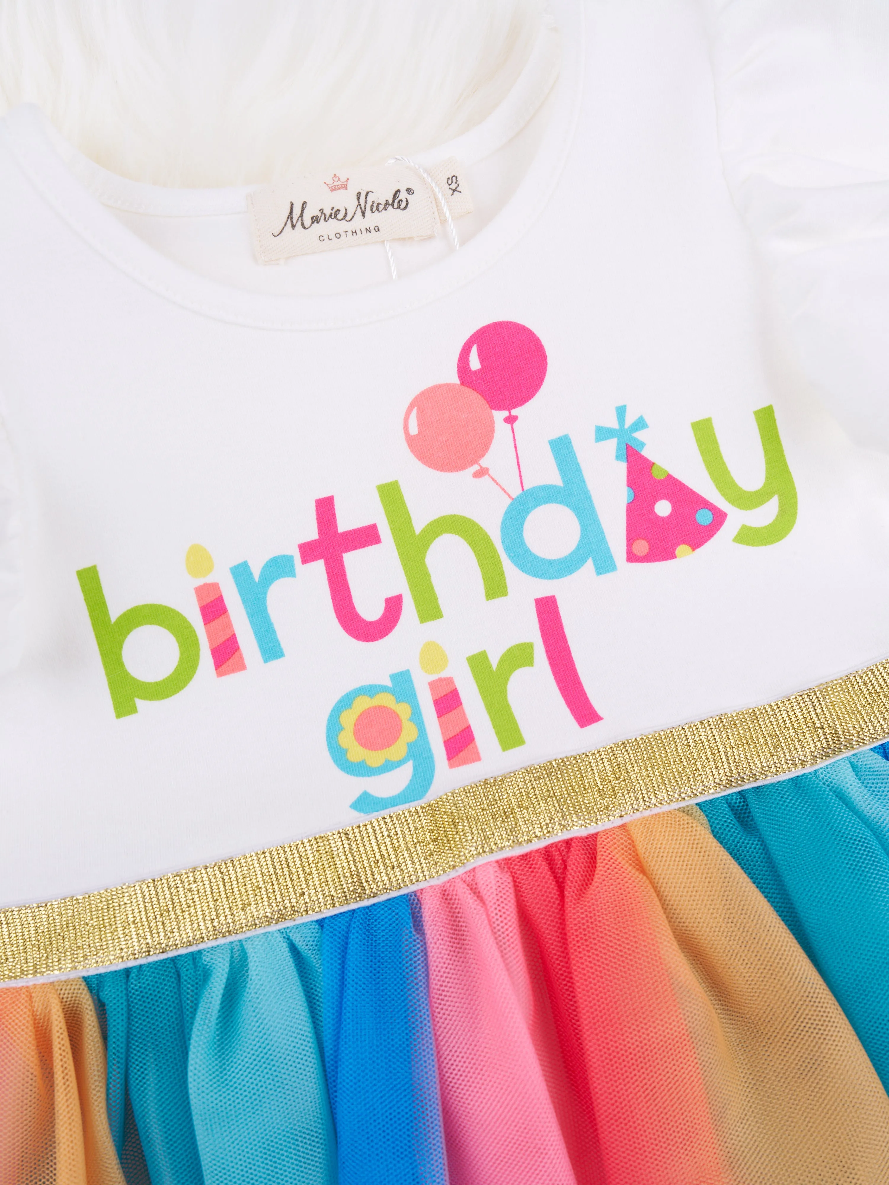 "Birthday Girl" Tulle Ruffle Dress