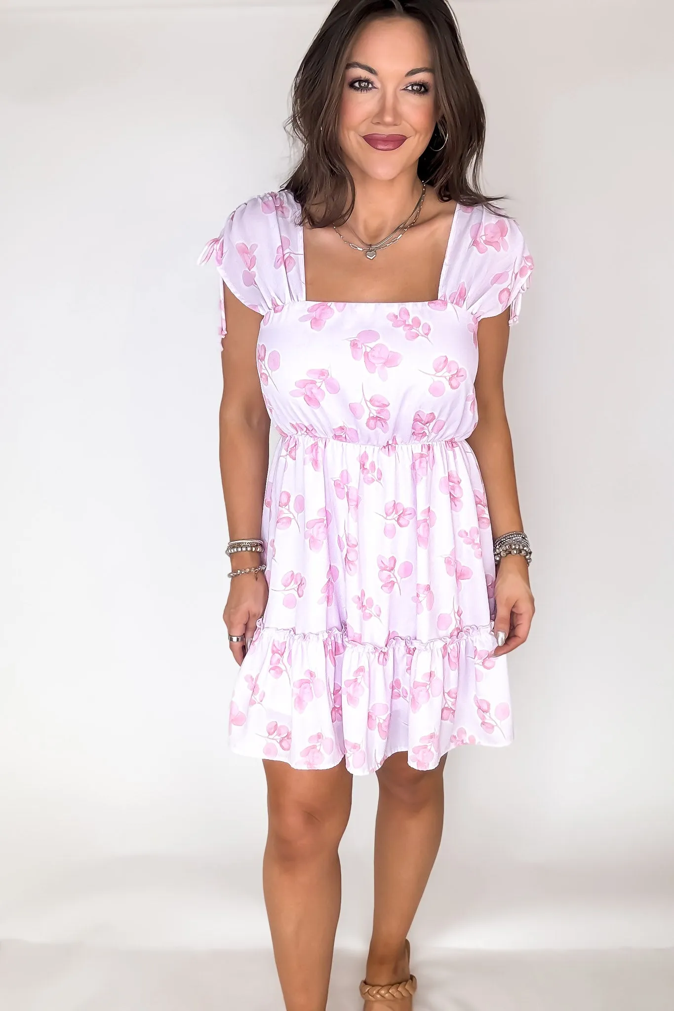 Seeing Sunny Days Floral Pink Dress