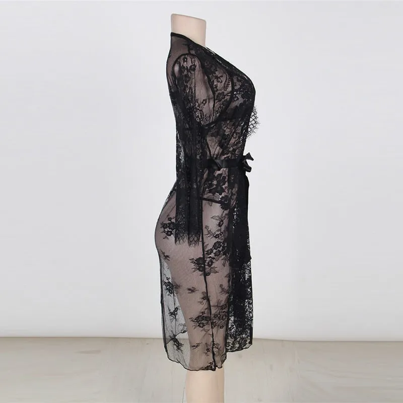 Black Lace Babydoll Nightdress for Women: Sexy and Alluring Erotic Lingerie