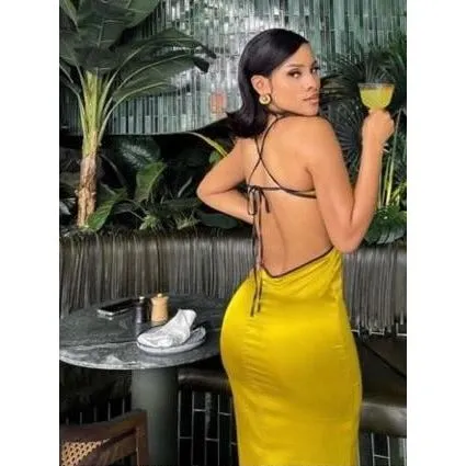 Sexy Backless V-Neck Dress