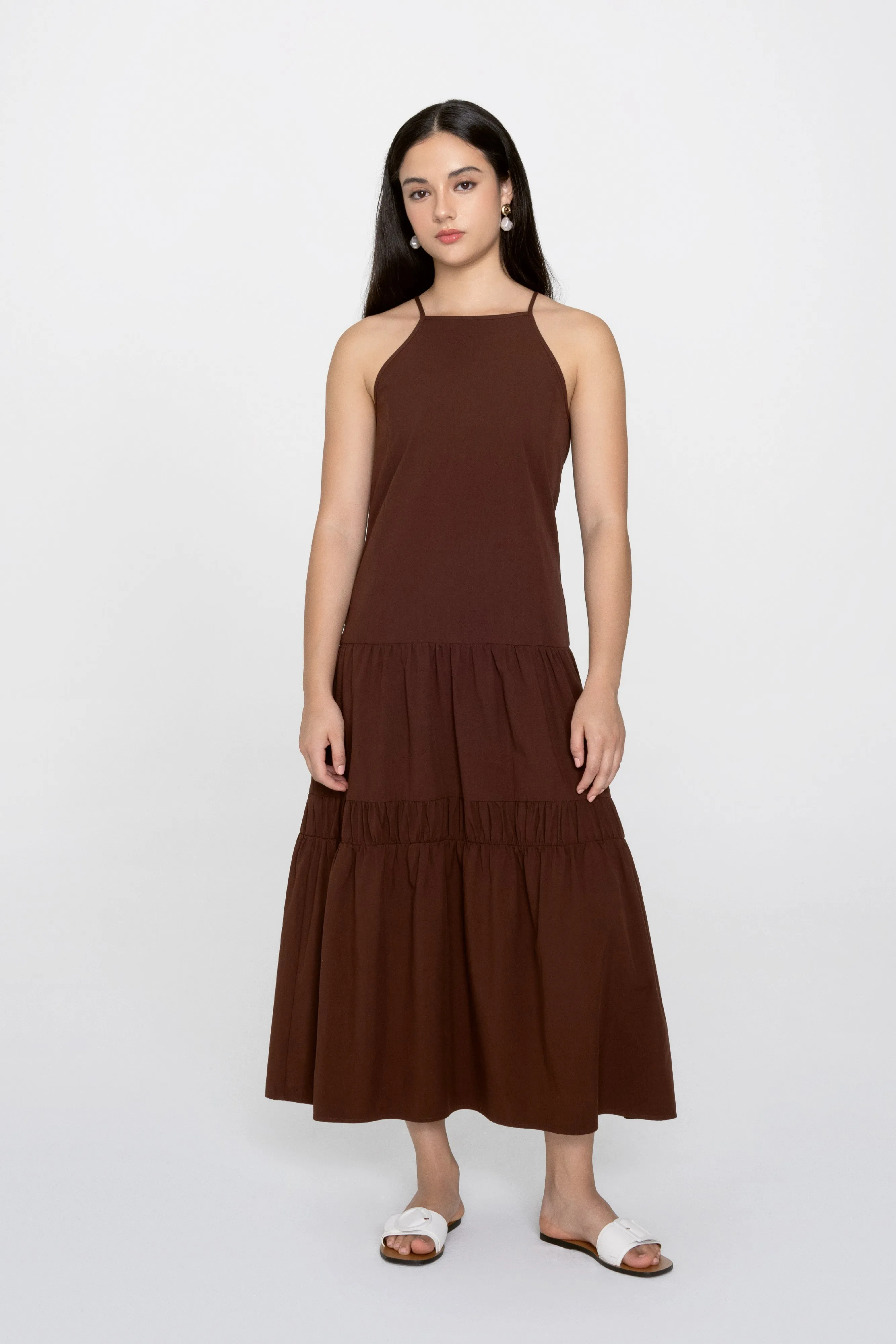 Sienna Halter Column Midi Dress