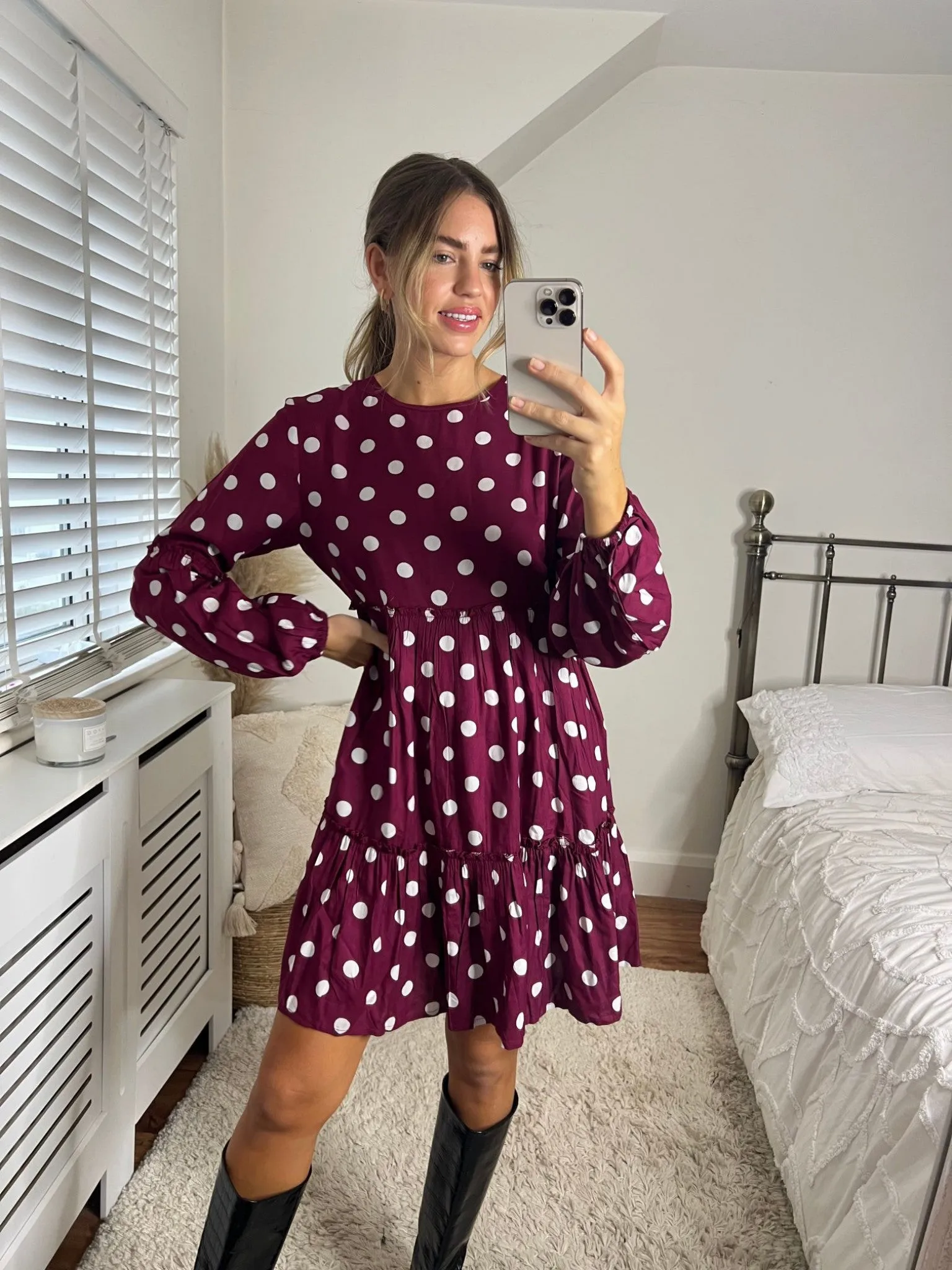 Slaytwins Mimi Polka Dot Print Mini Dress