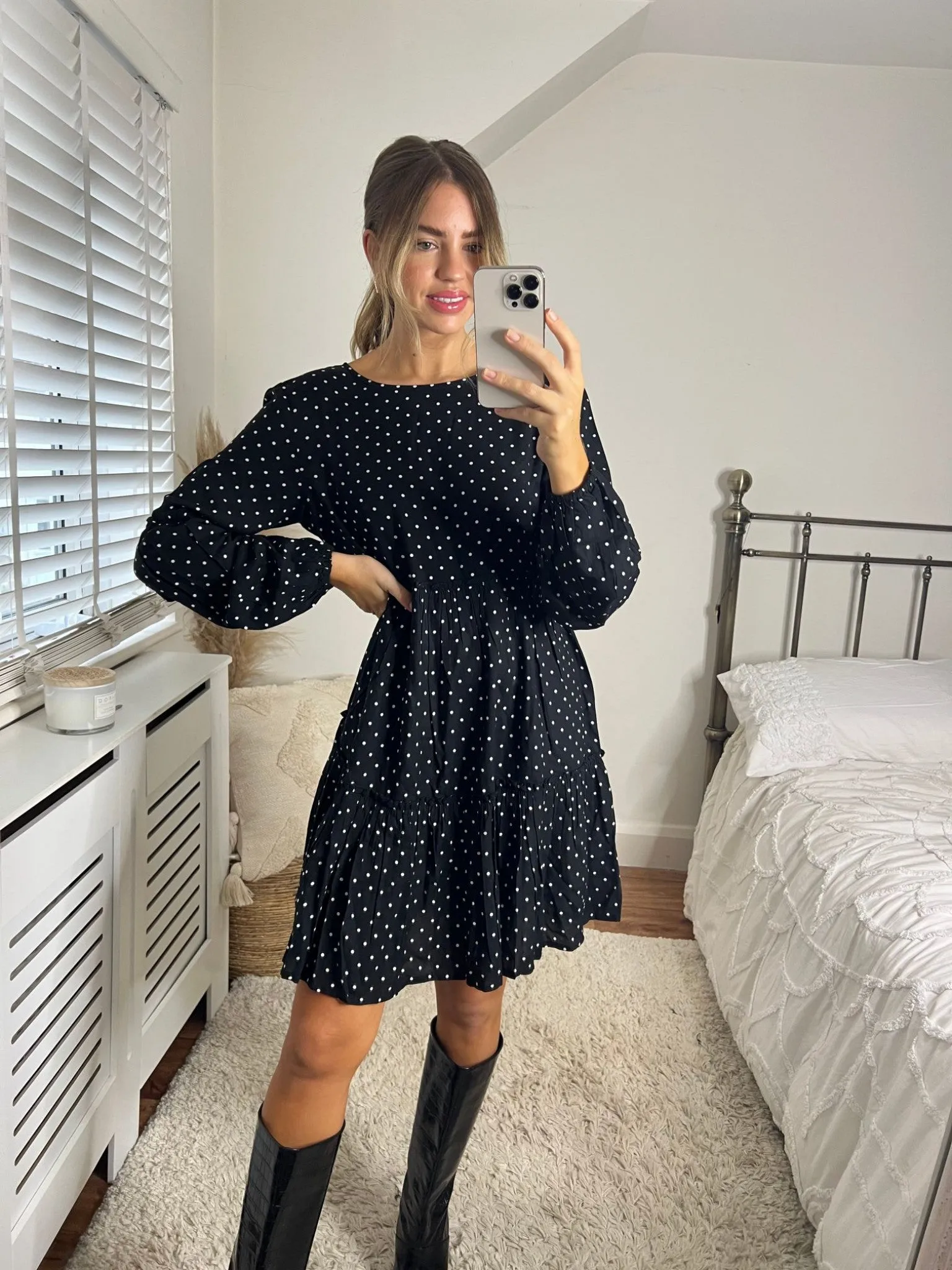 Slaytwins Mimi Polka Dot Print Mini Dress