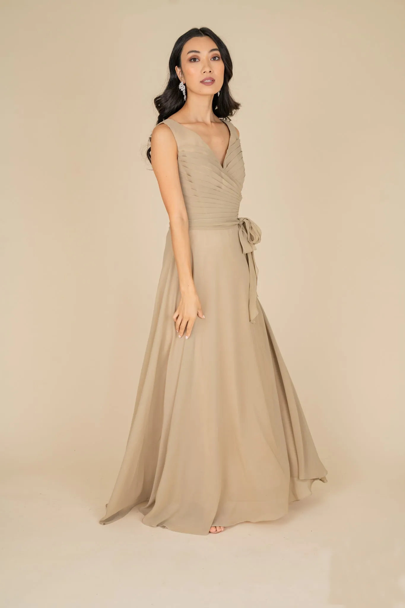 Sleeveless Chiffon Gown