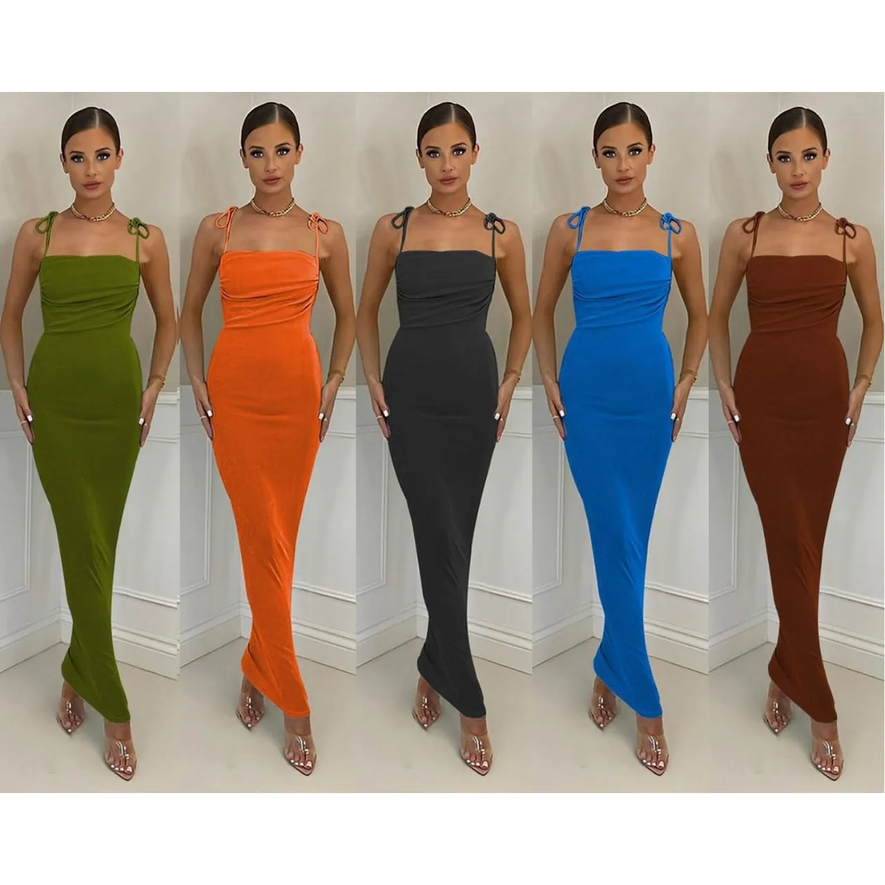 Sleeveless Long Bodycon Dress