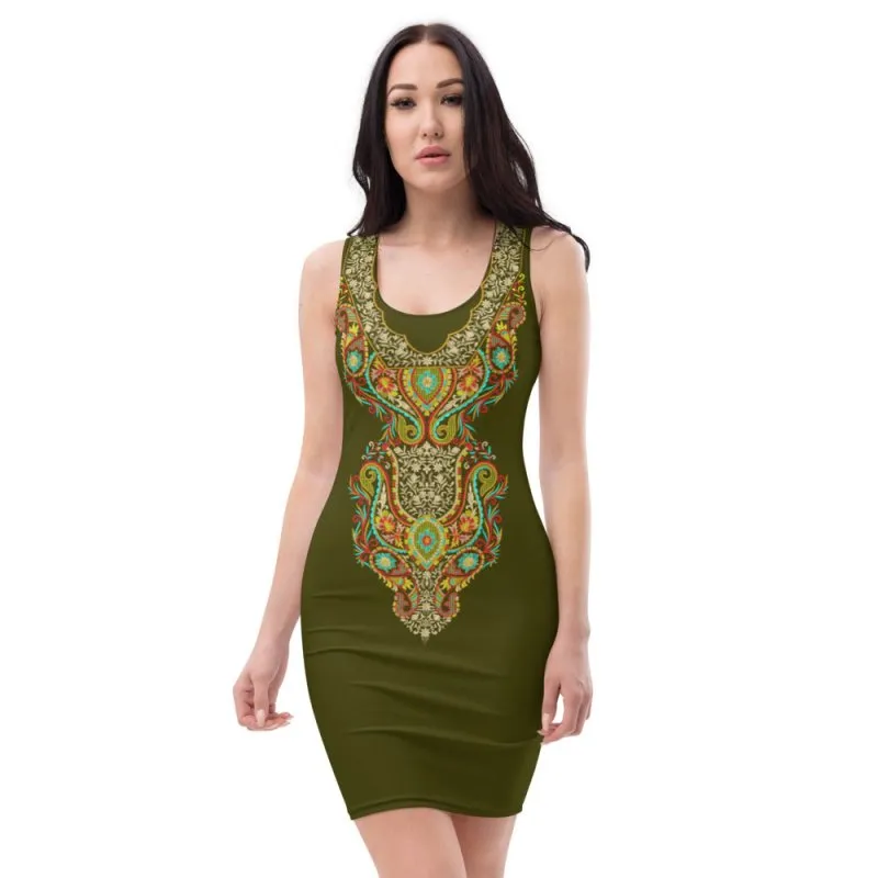 Sublimation Cut & Sew Dress - Indian style graphic ornament Karaka