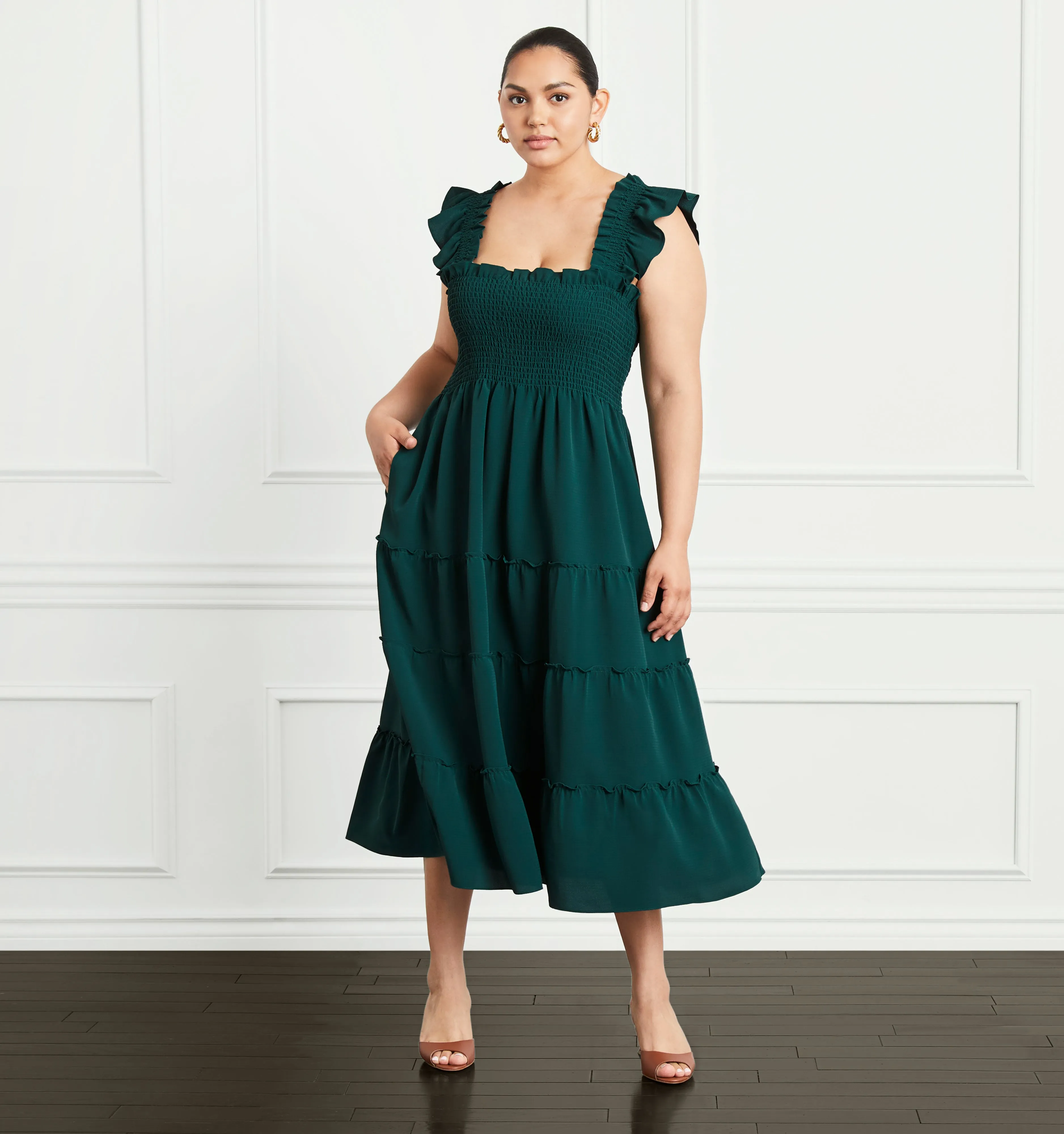 The Ellie Nap Dress - Botanical Garden Crepe