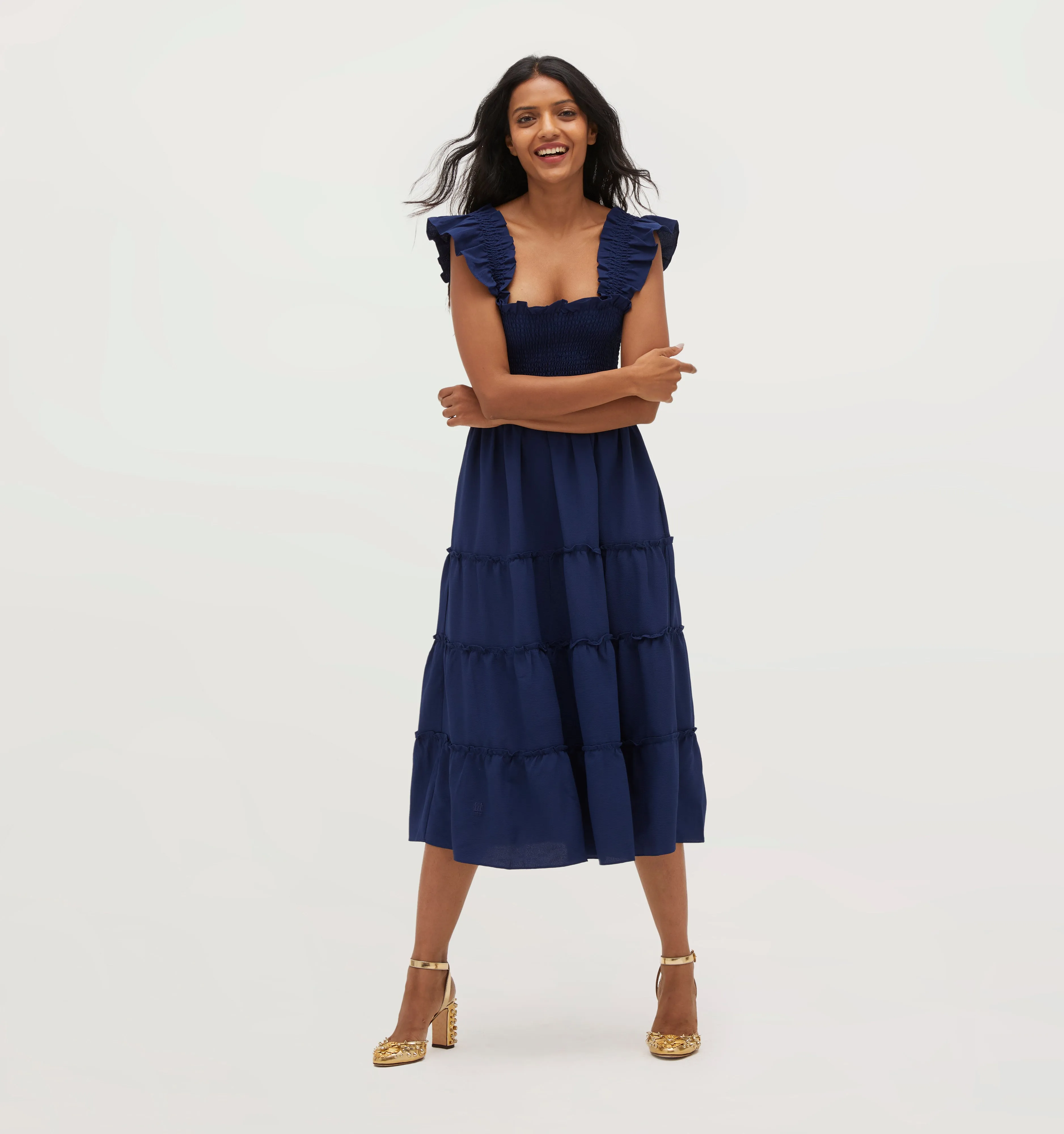 The Ellie Nap Dress - Navy Crepe