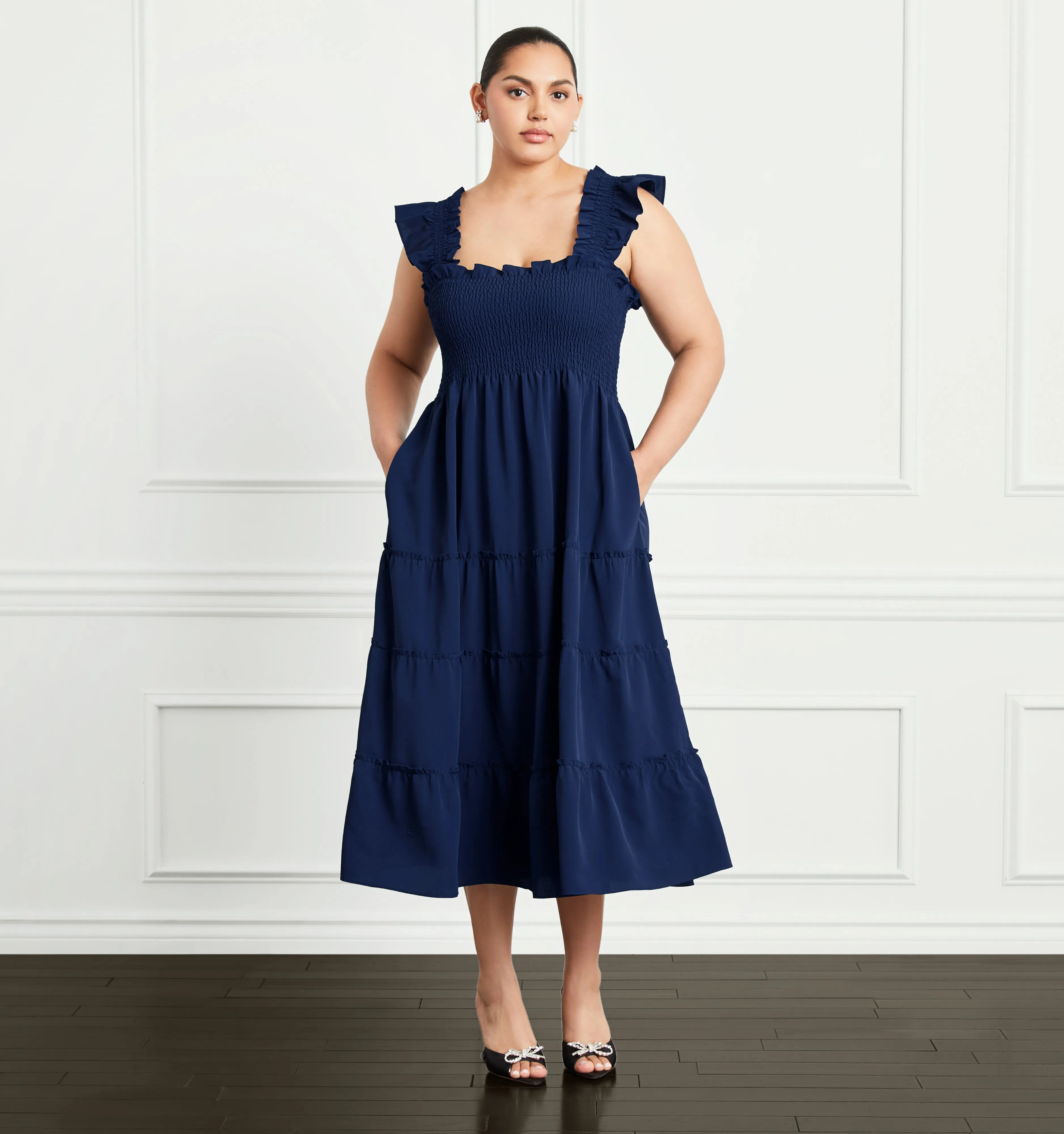 The Ellie Nap Dress - Navy Crepe