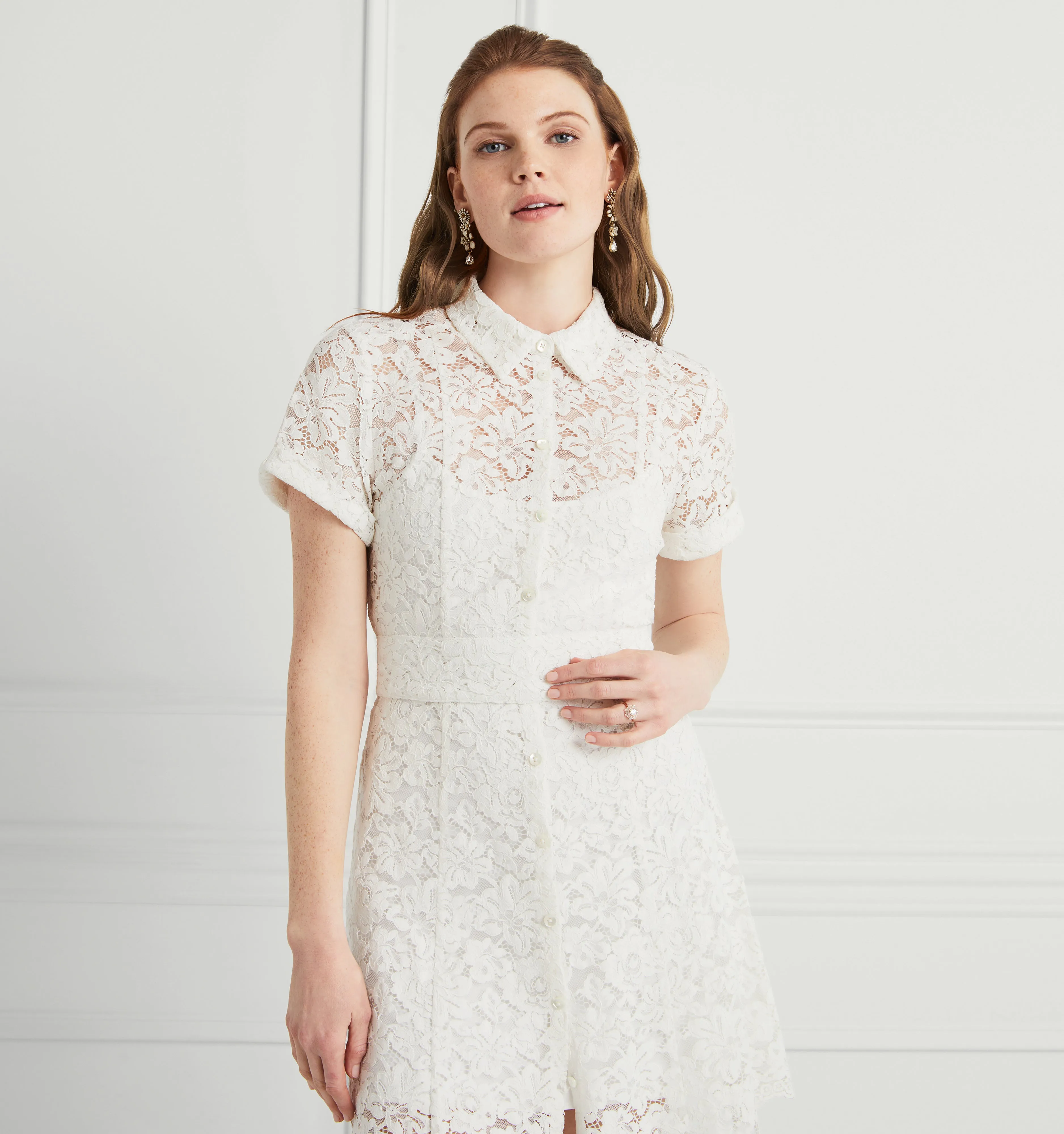 The Lace Laura Dress - White Lace