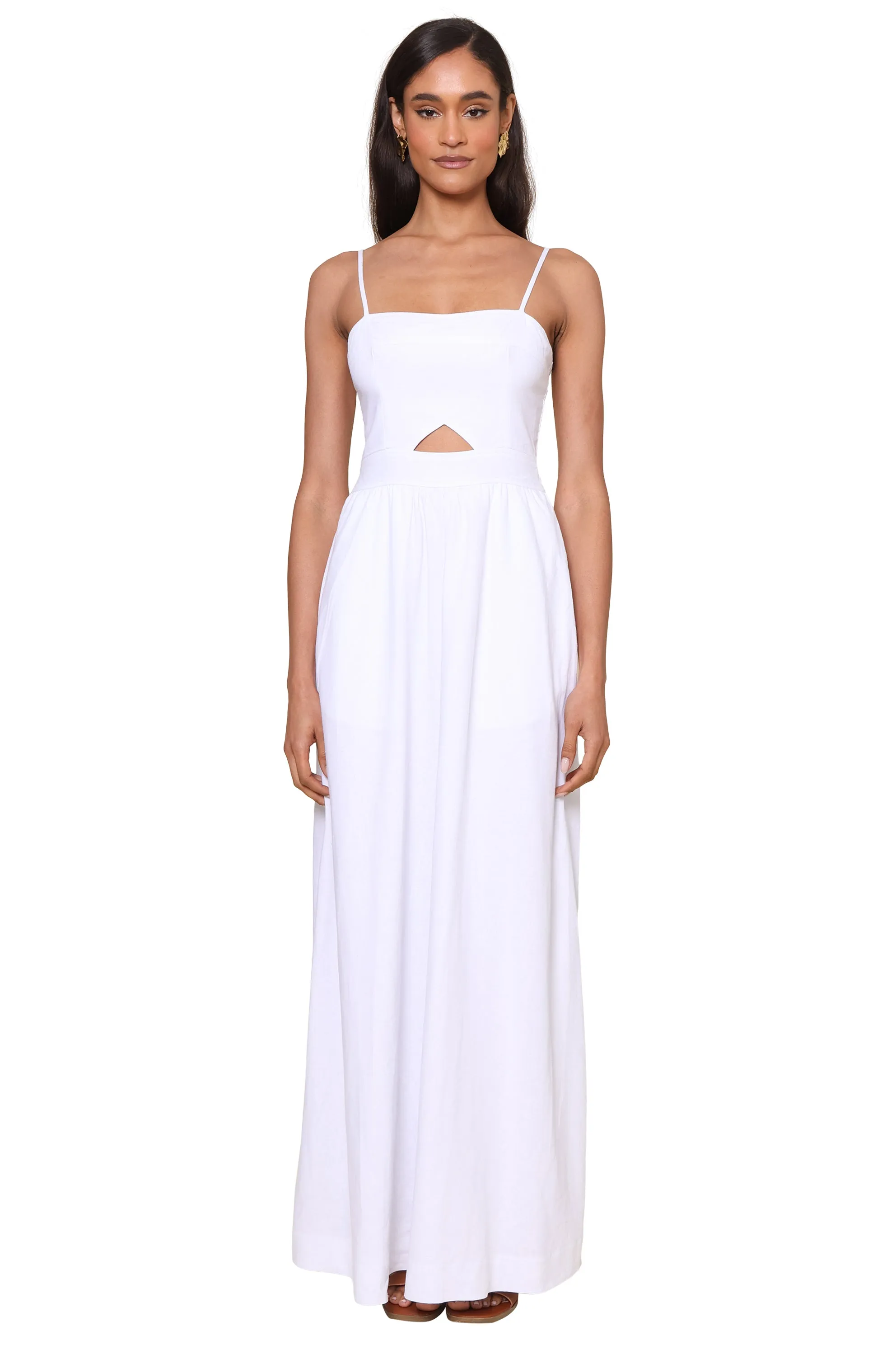 The Linen Cutout Maxi Dress