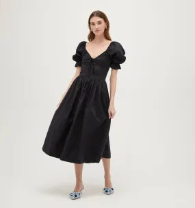 The Ophelia Dress - Black Cotton Voile