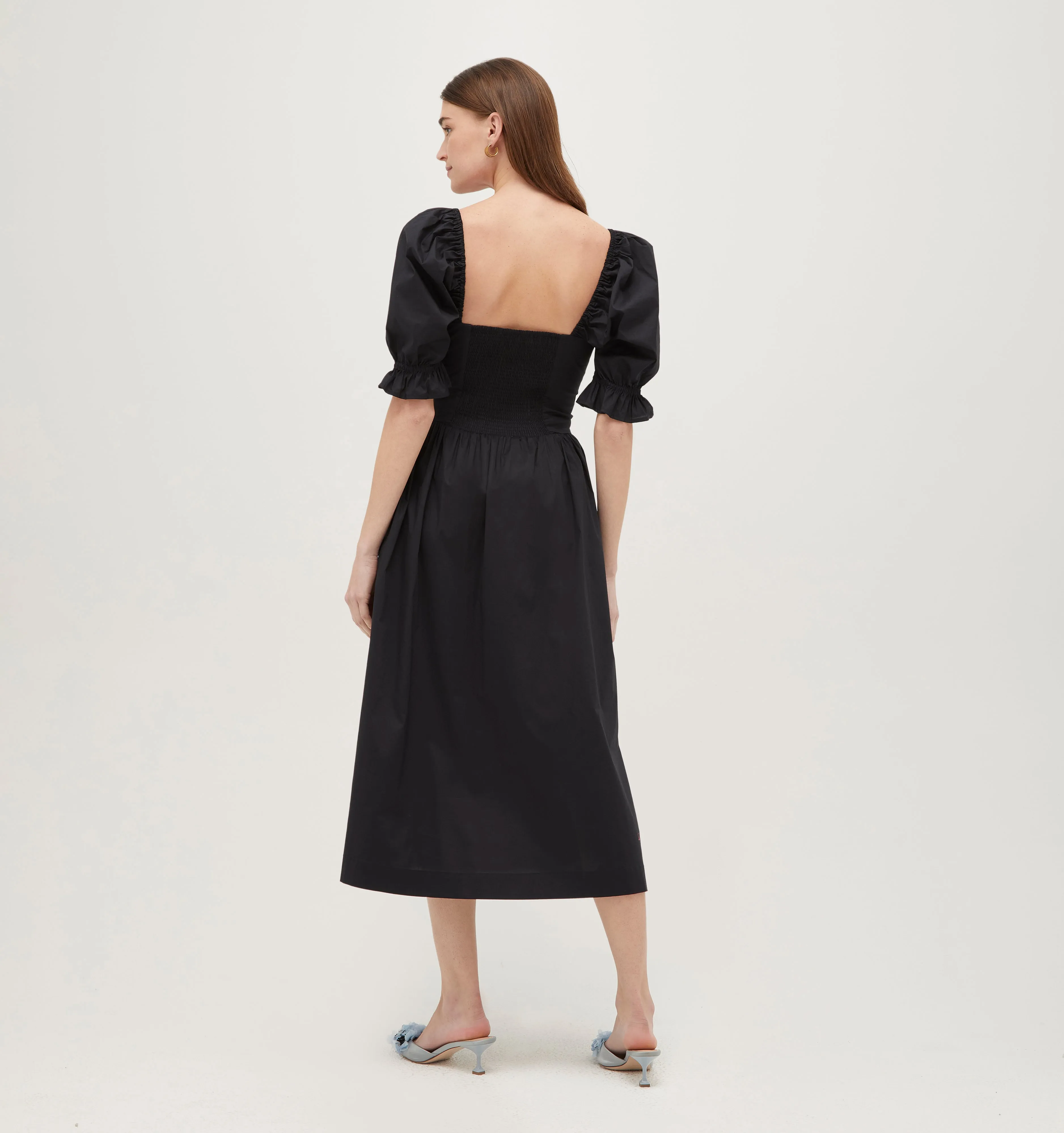 The Ophelia Dress - Black Cotton Voile