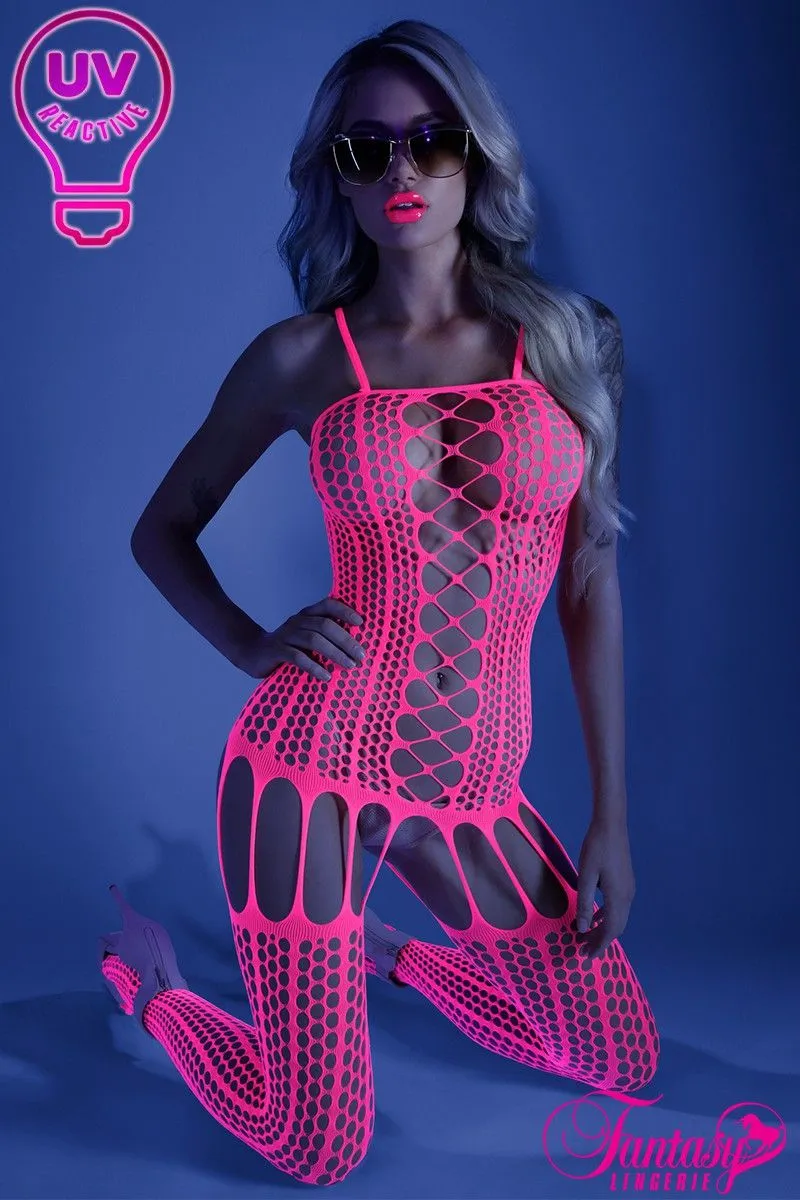 UV Reactive Garter Dress Bodystockings