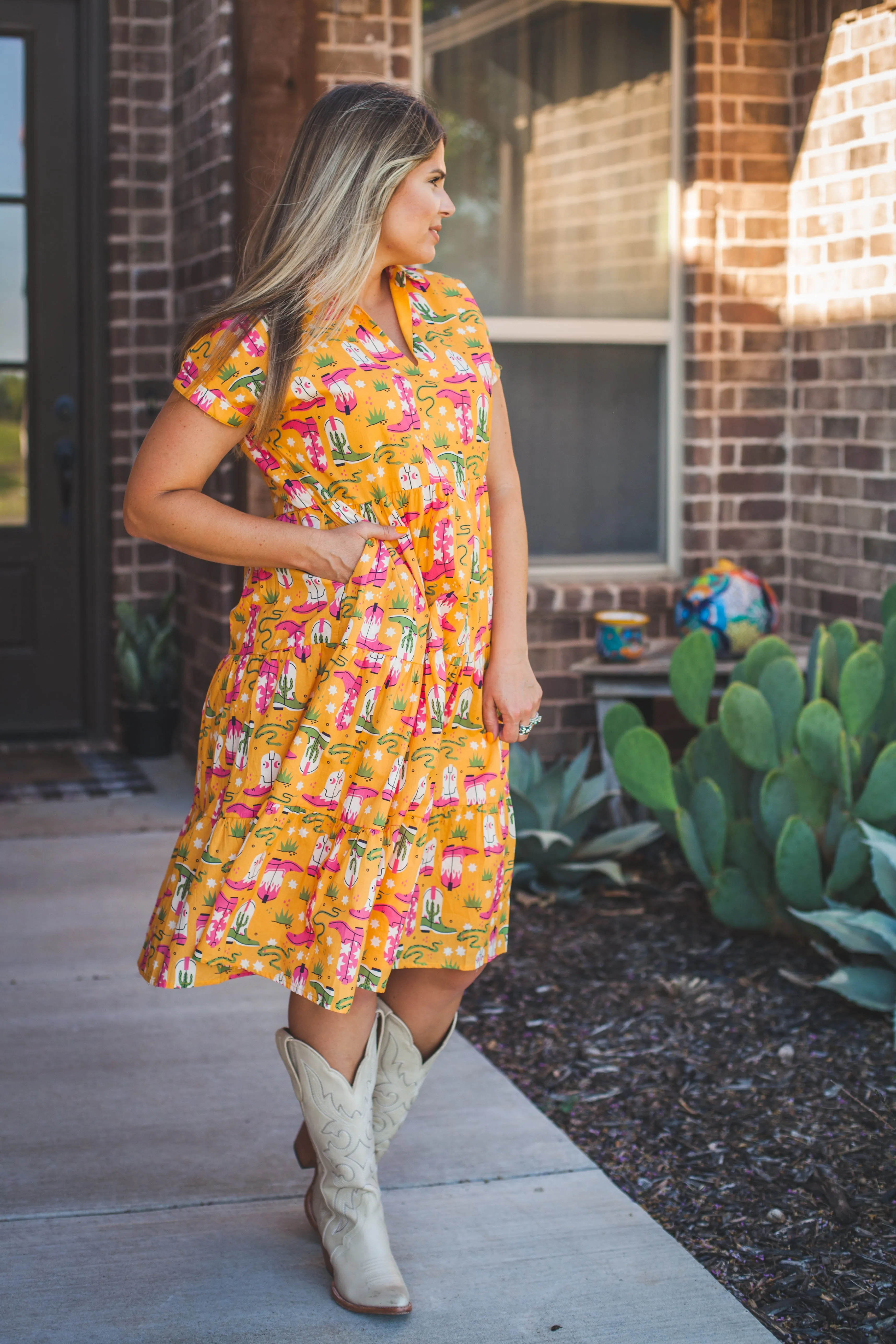 Western Sunny Boot Dress