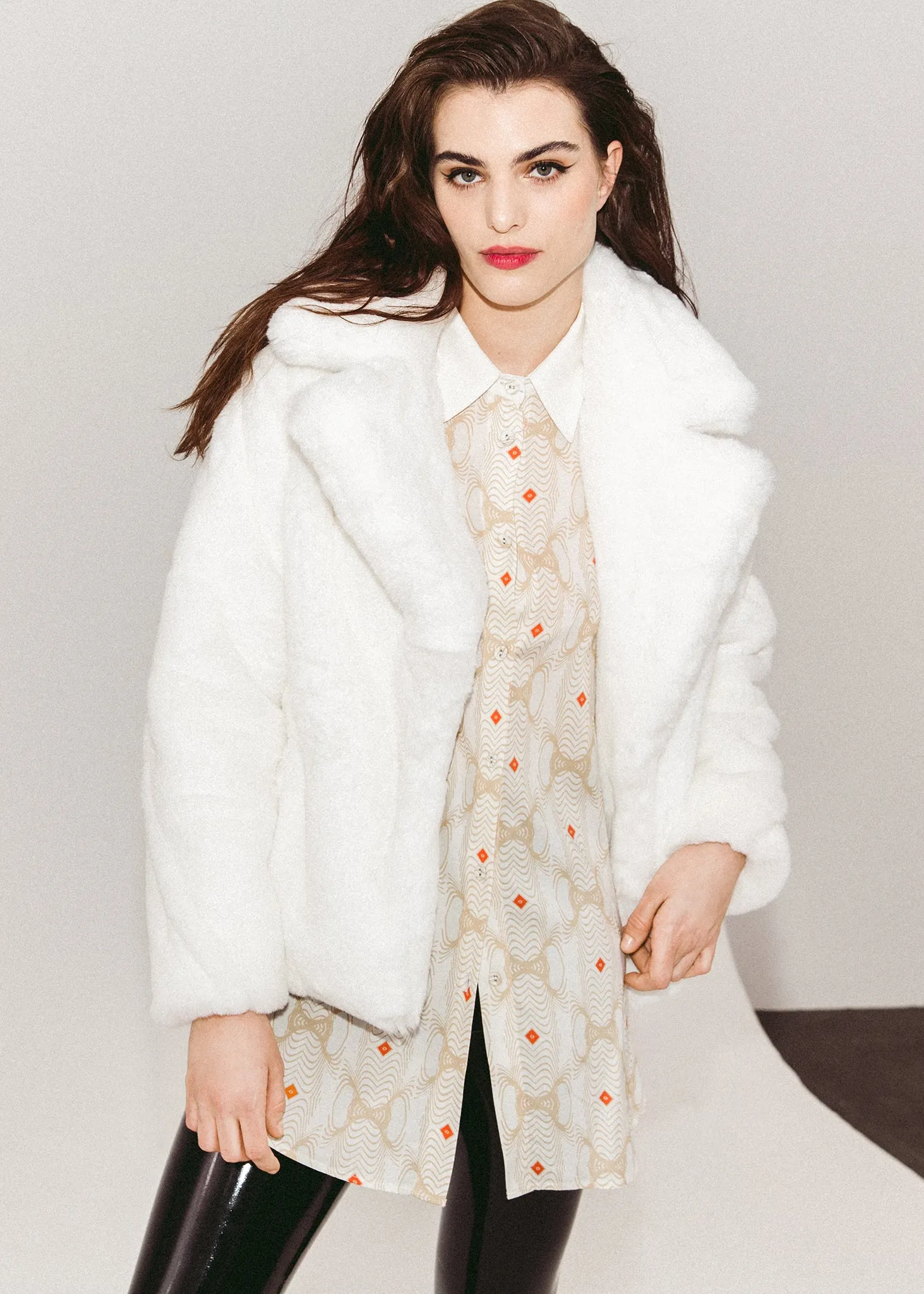 White Faux Fur Jacket