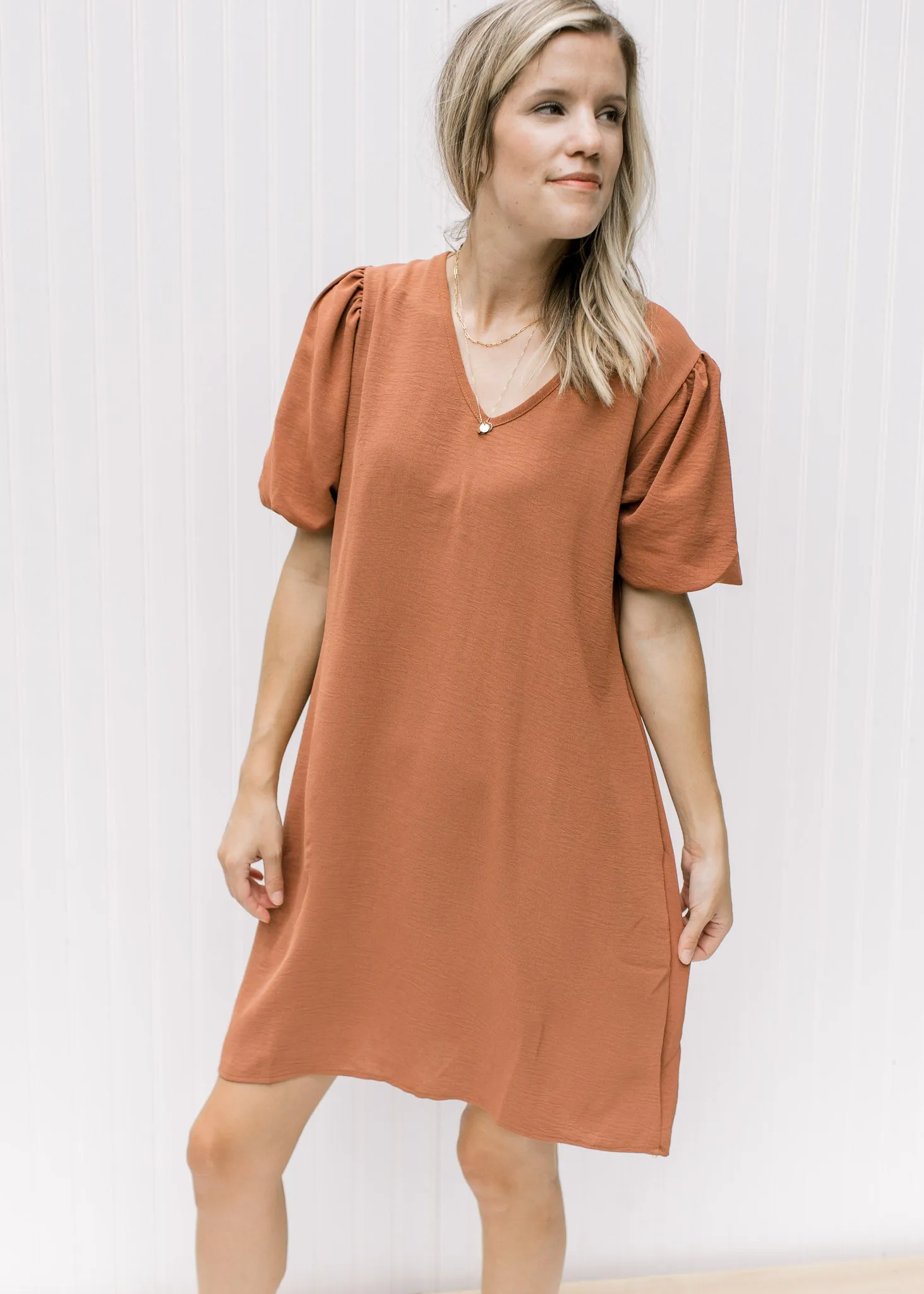 X Bubble Sleeve Dress