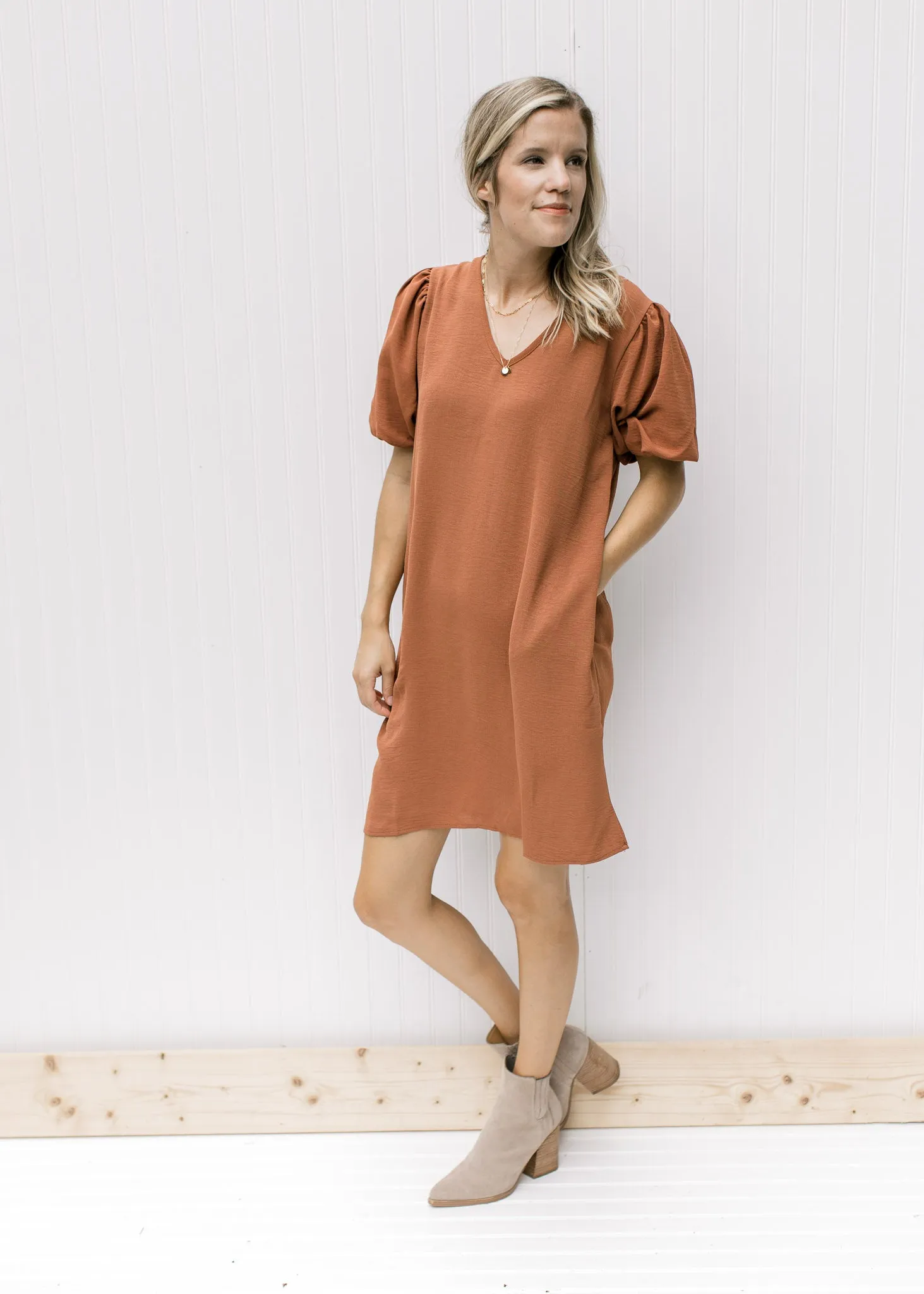 X Bubble Sleeve Dress