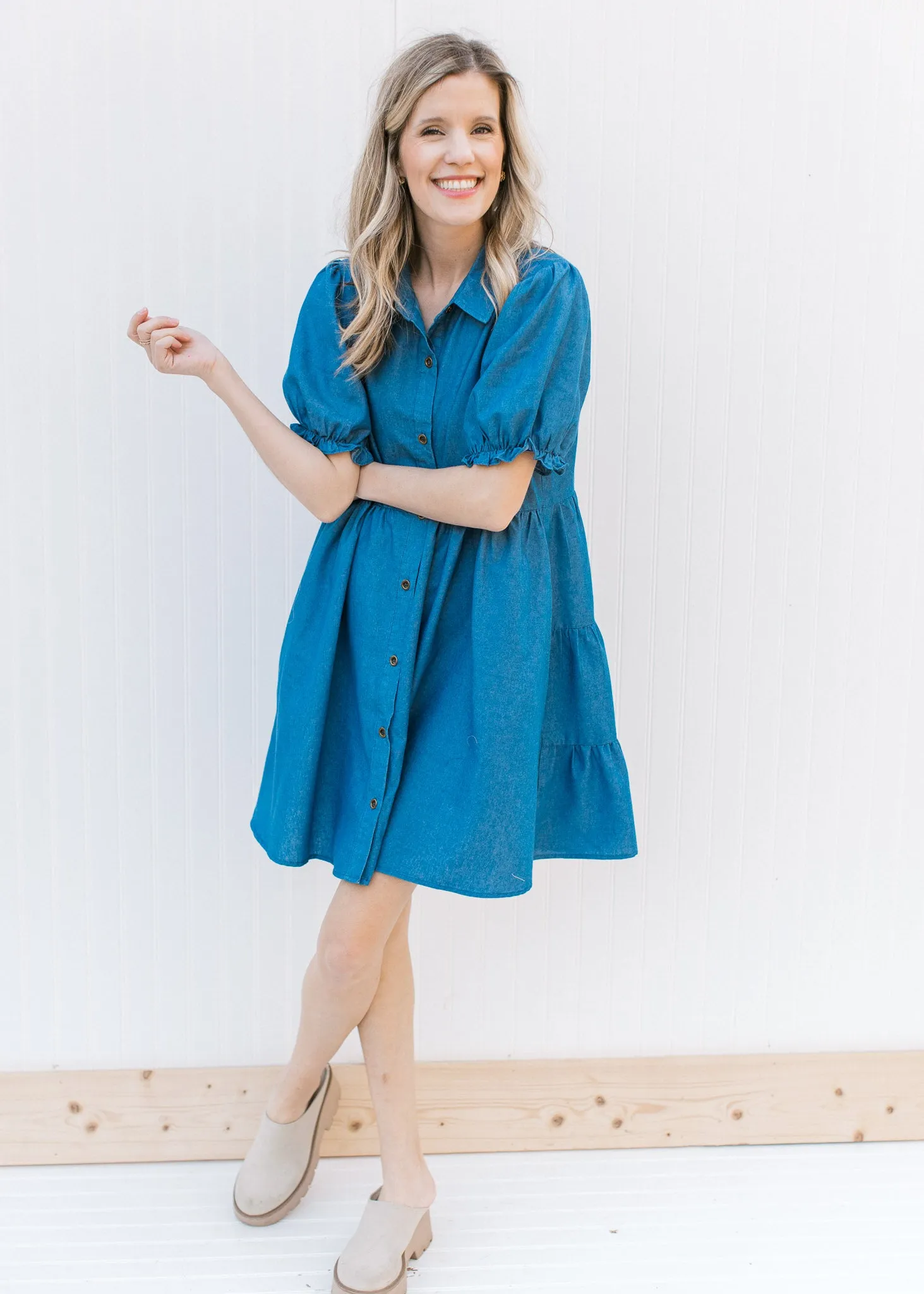 X Chambray Charm Dress