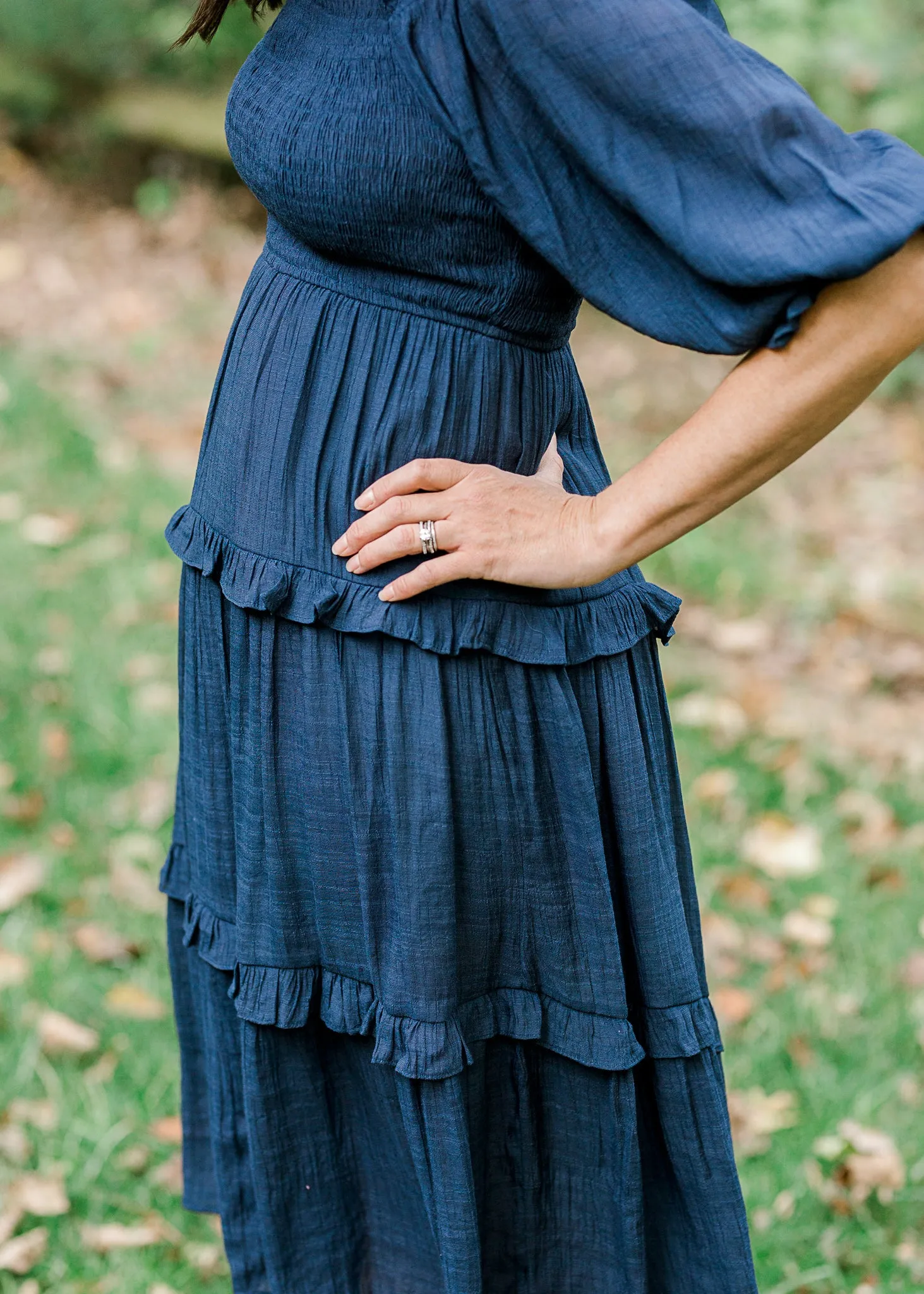 X Deep Blue Romantic Dress